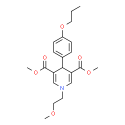 ChemSpider 2D Image | Dimethyl 1-(2-methoxyethyl)-4-(4-propoxyphenyl)-1,4-dihydro-3,5-pyridinedicarboxylate | C21H27NO6