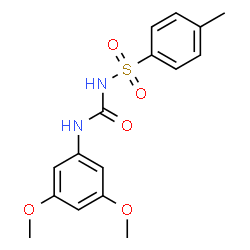 ChemSpider 2D Image | N-[(3,5-Dimethoxyphenyl)carbamoyl]-4-methylbenzenesulfonamide | C16H18N2O5S