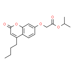 ChemSpider 2D Image | Isopropyl [(4-butyl-2-oxo-2H-chromen-7-yl)oxy]acetate | C18H22O5