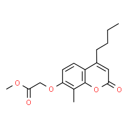 ChemSpider 2D Image | Methyl [(4-butyl-8-methyl-2-oxo-2H-chromen-7-yl)oxy]acetate | C17H20O5