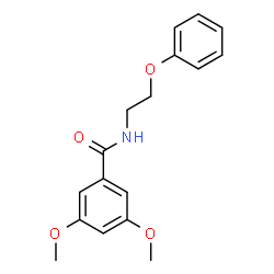 ChemSpider 2D Image | 3,5-Dimethoxy-N-(2-phenoxyethyl)benzamide | C17H19NO4