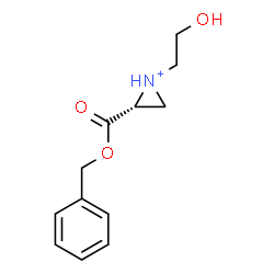 ChemSpider 2D Image | (2R)-2-[(Benzyloxy)carbonyl]-1-(2-hydroxyethyl)aziridinium | C12H16NO3