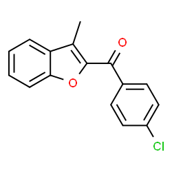 ChemSpider 2D Image | 2-(4-chlorobenzoyl)-3-methyl-1-benzofuran | C16H11ClO2