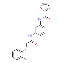 ChemSpider 2D Image | N-(3-{[(2-Methylphenoxy)acetyl]amino}phenyl)-2-furamide | C20H18N2O4