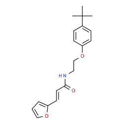 ChemSpider 2D Image | (2E)-N-[2-(4-tert-butylphenoxy)ethyl]-3-(furan-2-yl)prop-2-enamide | C19H23NO3