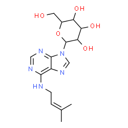 ChemSpider 2D Image | 2-(hydroxymethyl)-6-[6-(3-methylbut-2-enylamino)purin-9-yl]tetrahydropyran-3,4,5-triol | C16H23N5O5