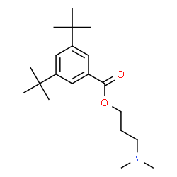 ChemSpider 2D Image | 3-(Dimethylamino)propyl 3,5-bis(2-methyl-2-propanyl)benzoate | C20H33NO2