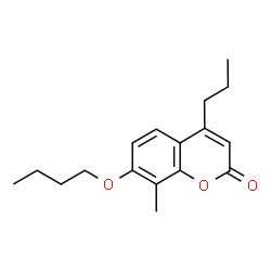 ChemSpider 2D Image | 7-Butoxy-8-methyl-4-propyl-2H-chromen-2-one | C17H22O3