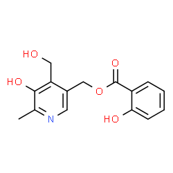 ChemSpider 2D Image | [5-Hydroxy-4-(hydroxymethyl)-6-methyl-3-pyridinyl]methyl salicylate | C15H15NO5