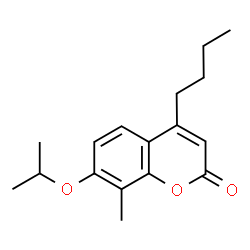 ChemSpider 2D Image | 4-Butyl-7-isopropoxy-8-methyl-2H-chromen-2-one | C17H22O3