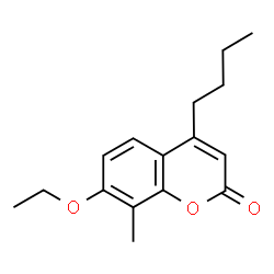 ChemSpider 2D Image | 4-Butyl-7-ethoxy-8-methyl-2H-chromen-2-one | C16H20O3