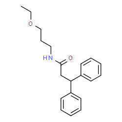 ChemSpider 2D Image | N-(3-Ethoxypropyl)-3,3-diphenylpropanamide | C20H25NO2