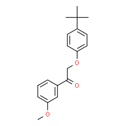 ChemSpider 2D Image | 1-(3-Methoxyphenyl)-2-[4-(2-methyl-2-propanyl)phenoxy]ethanone | C19H22O3