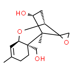 ChemSpider 2D Image | (4alpha,12xi)-12,13-Epoxytrichothec-9-ene-4,15-diol | C15H22O4