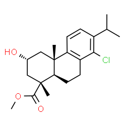 ChemSpider 2D Image | Methyl (2alpha)-14-chloro-2-hydroxyabieta-8,11,13-trien-18-oate | C21H29ClO3