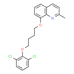 ChemSpider 2D Image | 8-[4-(2,6-Dichlorophenoxy)butoxy]-2-methylquinoline | C20H19Cl2NO2