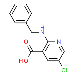 ChemSpider 2D Image | 2-(benzylamino)-5-chloro-pyridine-3-carboxylic acid | C13H11ClN2O2