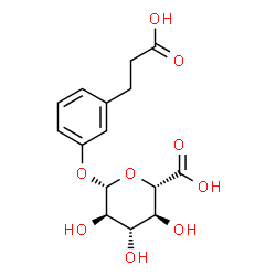 ChemSpider 2D Image | 3-(2-Carboxyethyl)phenyl beta-D-glucopyranosiduronic acid | C15H18O9