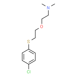 ChemSpider 2D Image | 2-{2-[(4-Chlorophenyl)sulfanyl]ethoxy}-N,N-dimethylethanamine | C12H18ClNOS