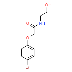 ChemSpider 2D Image | 2-(4-Bromophenoxy)-N-(2-hydroxyethyl)acetamide | C10H12BrNO3