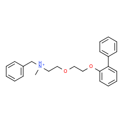 ChemSpider 2D Image | N-Benzyl-2-[2-(2-biphenylyloxy)ethoxy]-N-methylethanaminium | C24H28NO2