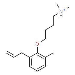 ChemSpider 2D Image | 4-(2-Allyl-6-methylphenoxy)-N,N-dimethyl-1-butanaminium | C16H26NO
