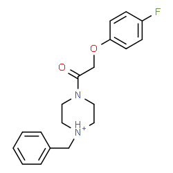 ChemSpider 2D Image | 1-Benzyl-4-[(4-fluorophenoxy)acetyl]piperazin-1-ium | C19H22FN2O2