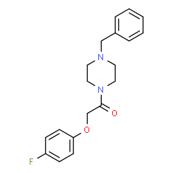 ChemSpider 2D Image | 1-(4-Benzyl-1-piperazinyl)-2-(4-fluorophenoxy)ethanone | C19H21FN2O2