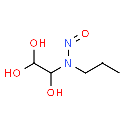 ChemSpider 2D Image | 2-[Nitroso(propyl)amino]-1,1,2-ethanetriol | C5H12N2O4