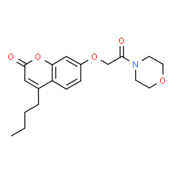 ChemSpider 2D Image | 4-Butyl-7-(2-morpholin-4-yl-2-oxo-ethoxy)-chromen-2-one | C19H23NO5