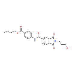ChemSpider 2D Image | butyl 4-[2-(3-methoxypropyl)-1,3-dioxoisoindole-5-amido]benzoate | C24H26N2O6