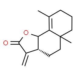ChemSpider 2D Image | (3aR)-5a,9-Dimethyl-3-methylene-3a,4,5,5a,6,7,8,9b-octahydronaphtho[1,2-b]furan-2(3H)-one | C15H20O2
