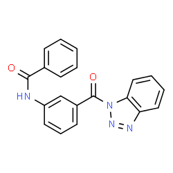 ChemSpider 2D Image | N-[3-(1H-Benzotriazol-1-ylcarbonyl)phenyl]benzamide | C20H14N4O2
