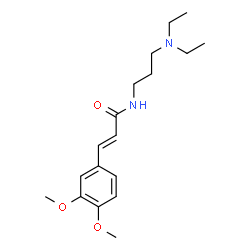 ChemSpider 2D Image | (2E)-N-[3-(Diethylamino)propyl]-3-(3,4-dimethoxyphenyl)acrylamide | C18H28N2O3