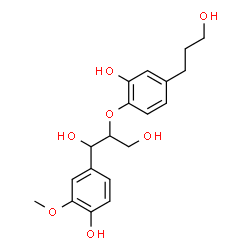 ChemSpider 2D Image | 2-[2-Hydroxy-4-(3-hydroxypropyl)phenoxy]-1-(4-hydroxy-3-methoxyphenyl)-1,3-propanediol | C19H24O7