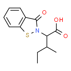 ChemSpider 2D Image | 3-Methyl-2-(3-oxo-1,2-benzothiazol-2(3H)-yl)pentanoic acid | C13H15NO3S