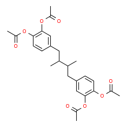 ChemSpider 2D Image | (2,3-Dimethyl-1,4-butanediyl)dibenzene-4,1,2-triyl tetraacetate | C26H30O8