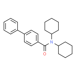 ChemSpider 2D Image | N,N-Dicyclohexyl-4-biphenylcarboxamide | C25H31NO