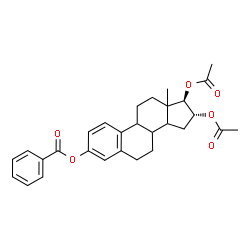 ChemSpider 2D Image | (16alpha,17beta)-16,17-Diacetoxyestra-1,3,5(10)-trien-3-yl benzoate | C29H32O6