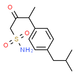 ChemSpider 2D Image | 3-(4-Isobutylphenyl)-2-oxo-1-butanesulfonamide | C14H21NO3S