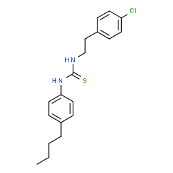 ChemSpider 2D Image | 1-(4-Butylphenyl)-3-[2-(4-chlorophenyl)ethyl]thiourea | C19H23ClN2S