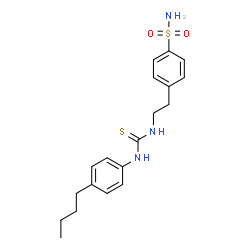 ChemSpider 2D Image | 4-(2-{[(4-Butylphenyl)carbamothioyl]amino}ethyl)benzenesulfonamide | C19H25N3O2S2