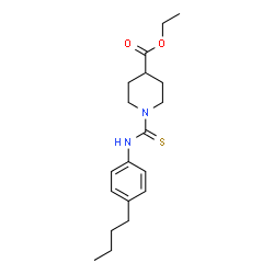ChemSpider 2D Image | ethyl 1-[(4-butylanilino)carbothioyl]piperidine-4-carboxylate | C19H28N2O2S
