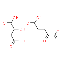 ChemSpider 2D Image | 2-hydroxybutanedioic acid; 2-oxopentanedioate | C9H10O10