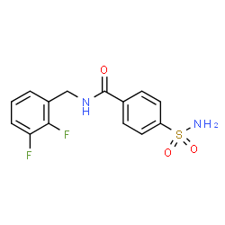 ChemSpider 2D Image | N-(2,3-Difluorobenzyl)-4-sulfamoylbenzamide | C14H12F2N2O3S