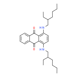 ChemSpider 2D Image | 1,4-Bis((2-ethylhexyl)amino)anthraquinone | C30H42N2O2