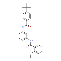 ChemSpider 2D Image | N-{3-[(4-tert-butylbenzoyl)amino]phenyl}-2-methoxybenzamide | C25H26N2O3