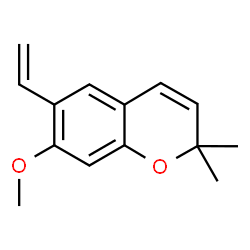 ChemSpider 2D Image | 7-Methoxy-2,2-dimethyl-6-vinyl-2H-chromene | C14H16O2