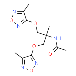 ChemSpider 2D Image | N-{2-Methyl-1,3-bis[(4-methyl-1,2,5-oxadiazol-3-yl)oxy]-2-propanyl}acetamide | C12H17N5O5