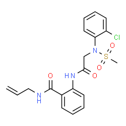 ChemSpider 2D Image | N-Allyl-2-{[N-(2-chlorophenyl)-N-(methylsulfonyl)glycyl]amino}benzamide | C19H20ClN3O4S